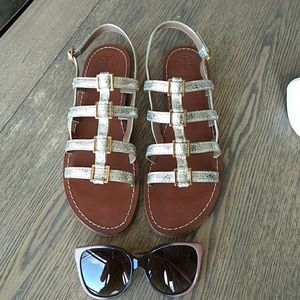 Tory Burch metallic sandals